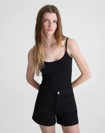 The Emmy Denim Short Black Rinse Wash | Madewell