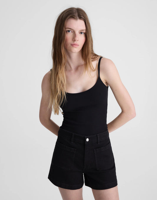 The Emmy Denim Short Black Rinse Wash | Madewell