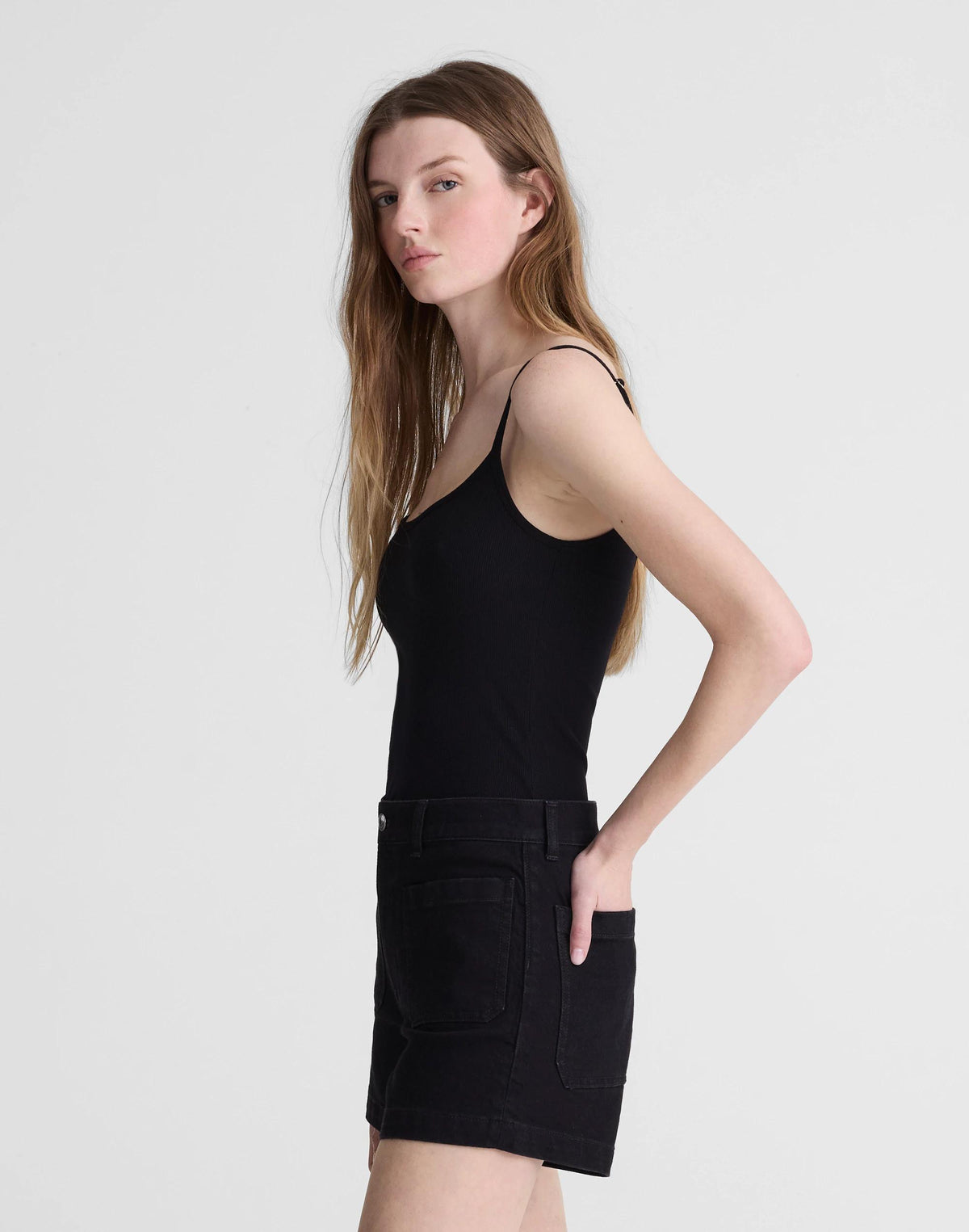 The Emmy Denim Short Black Rinse Wash | Madewell