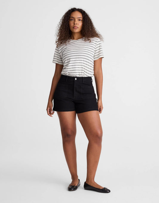 The Curvy Emmy Denim Short Black Rinse Wash | Madewell