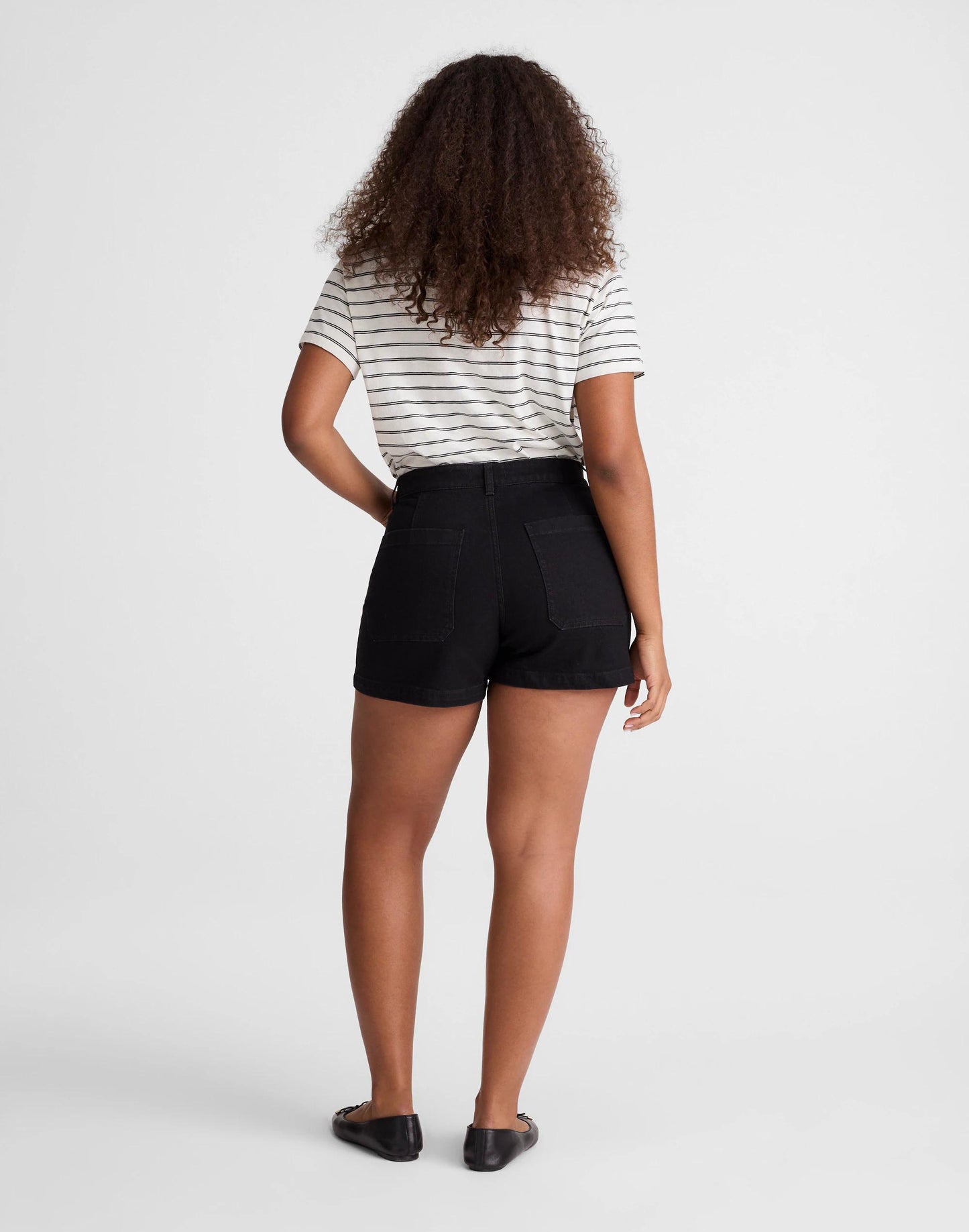 The Curvy Emmy Denim Short Black Rinse Wash | Madewell