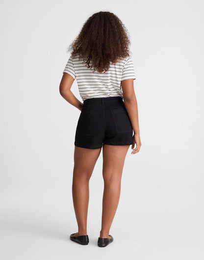 The Curvy Emmy Denim Short Black Rinse Wash | Madewell