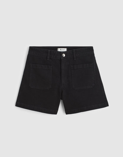 The Curvy Emmy Denim Short Black Rinse Wash | Madewell