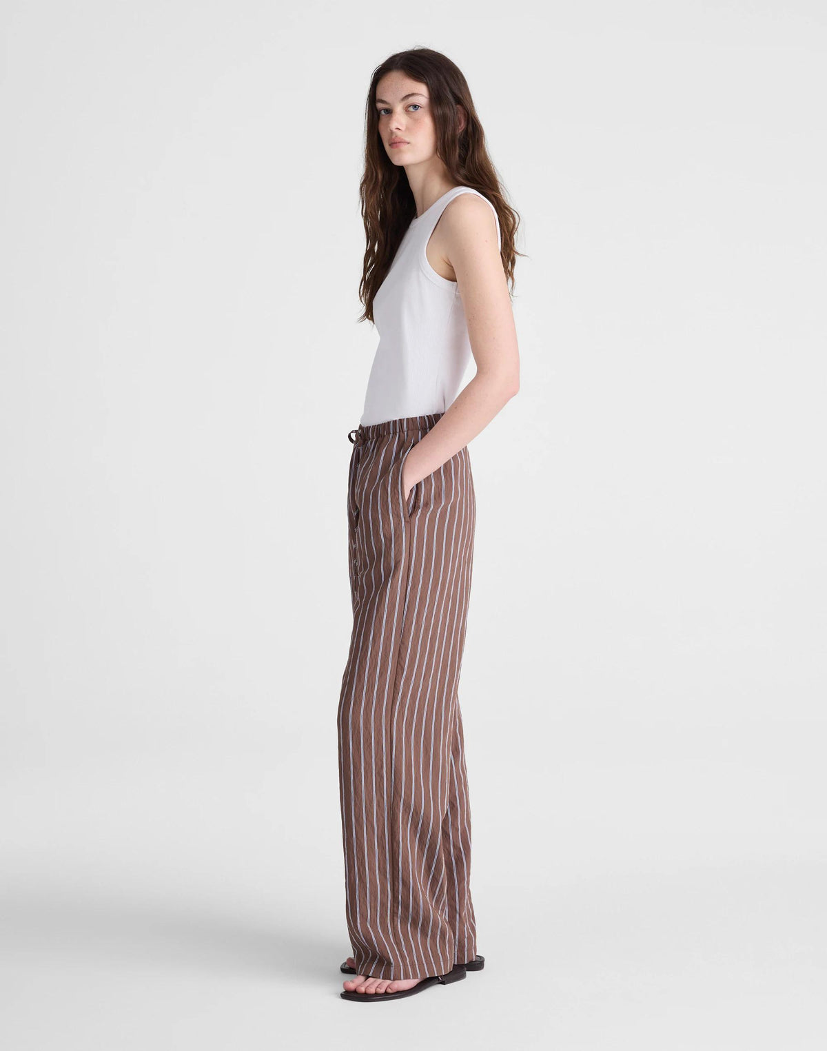 Pull-On Pants Brown Peri Twin Stripe | Madewell