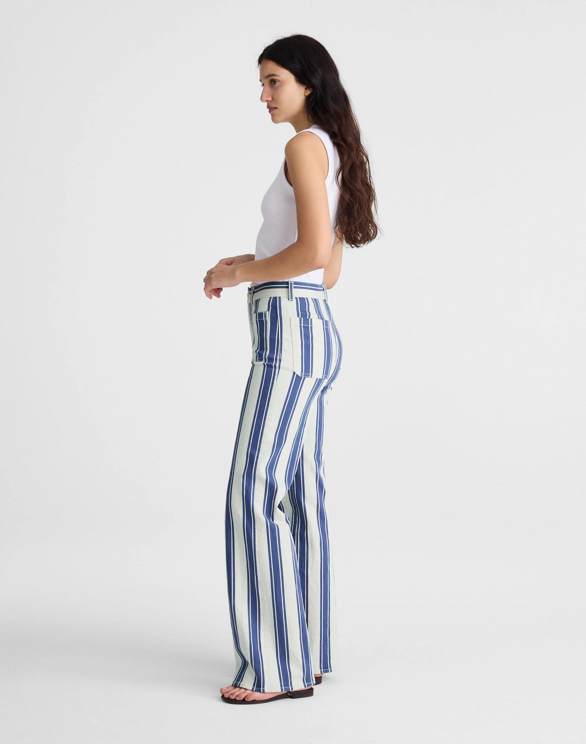 The Emmy Wide-Leg Pant Waterfall Stripe | Madewell