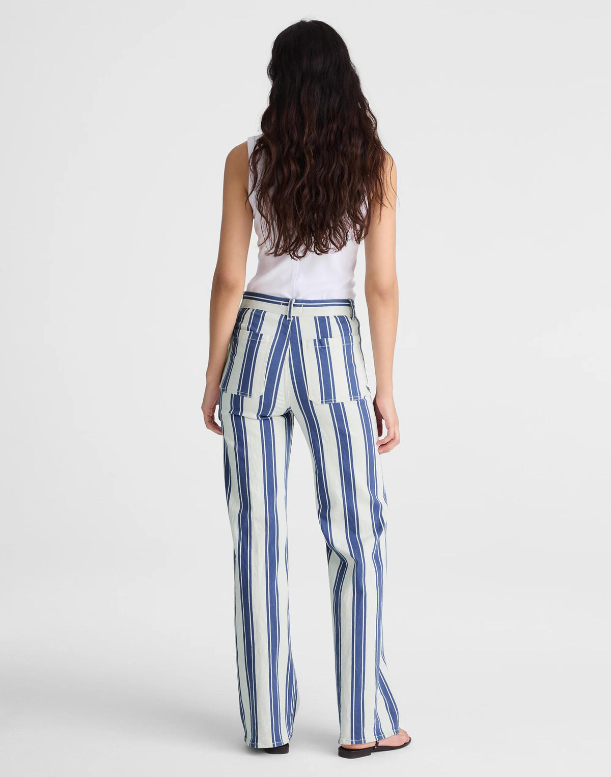 The Emmy Wide-Leg Pant Waterfall Stripe | Madewell