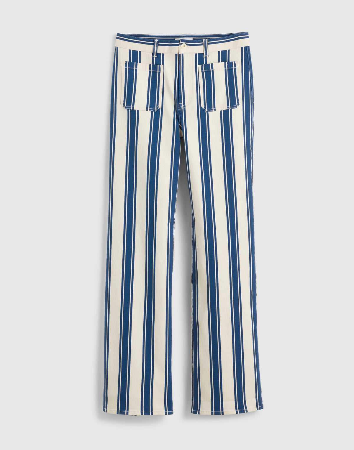 The Emmy Wide-Leg Pant Waterfall Stripe | Madewell