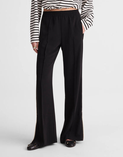 Pull-On Bootcut Track Pant Jet Black | Madewell