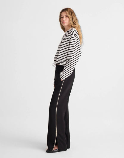 Pull-On Bootcut Track Pant Jet Black | Madewell