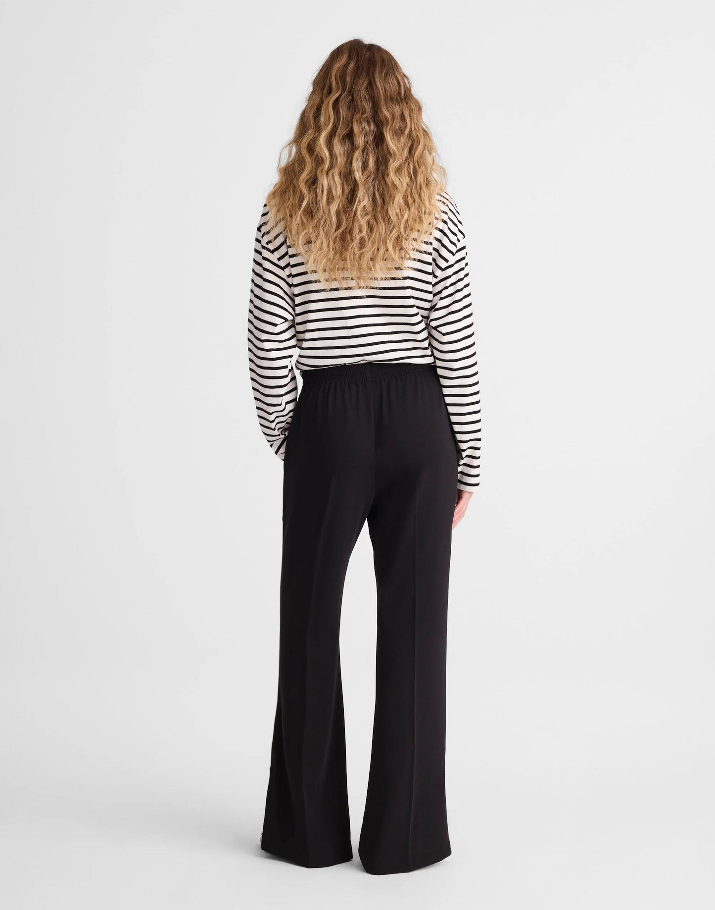 Pull-On Bootcut Track Pant Jet Black | Madewell