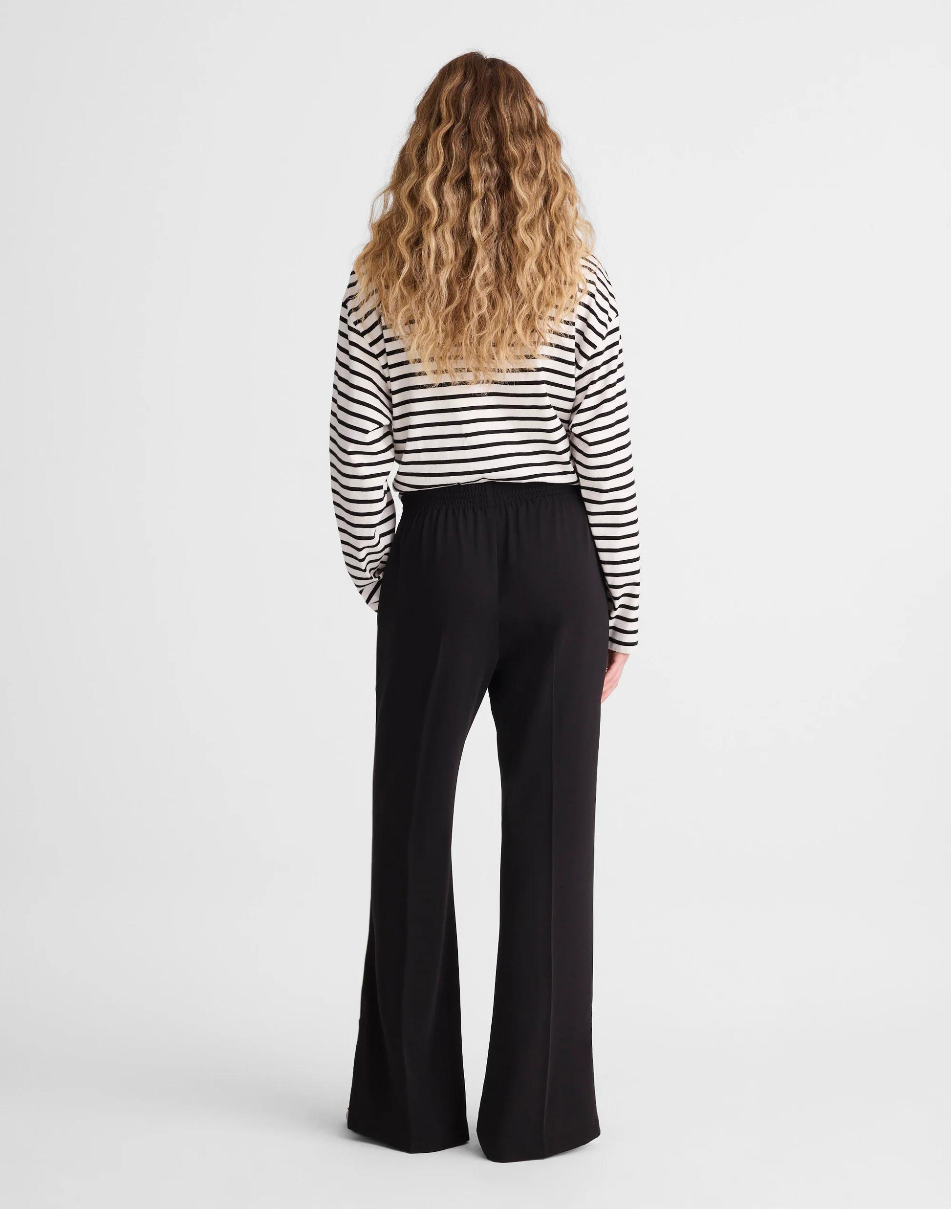 Pull-On Bootcut Track Pant Jet Black | Madewell