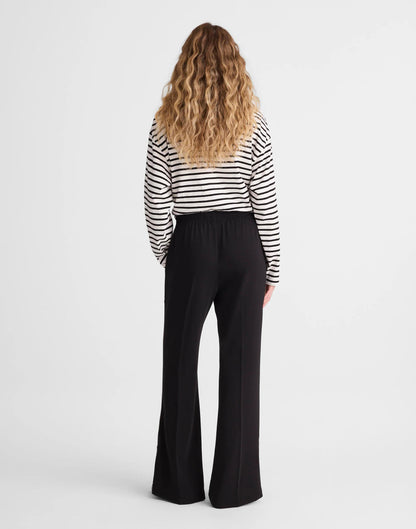 Pull-On Bootcut Track Pant Jet Black | Madewell