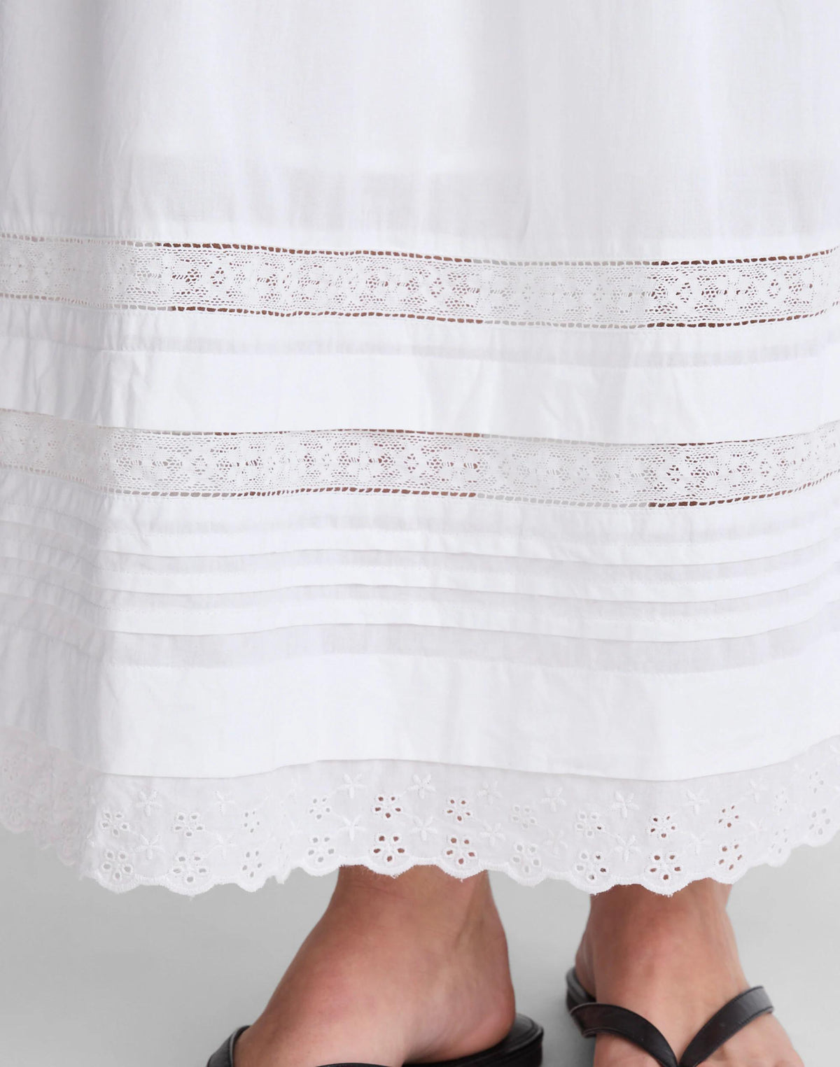 Pintucked Midi Skirt White | Madewell