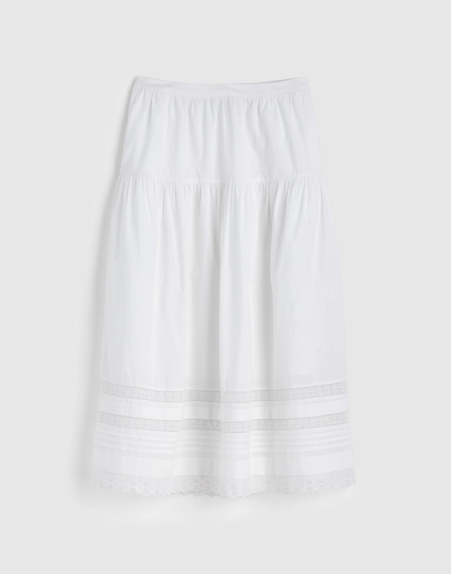 Pintucked Midi Skirt White | Madewell