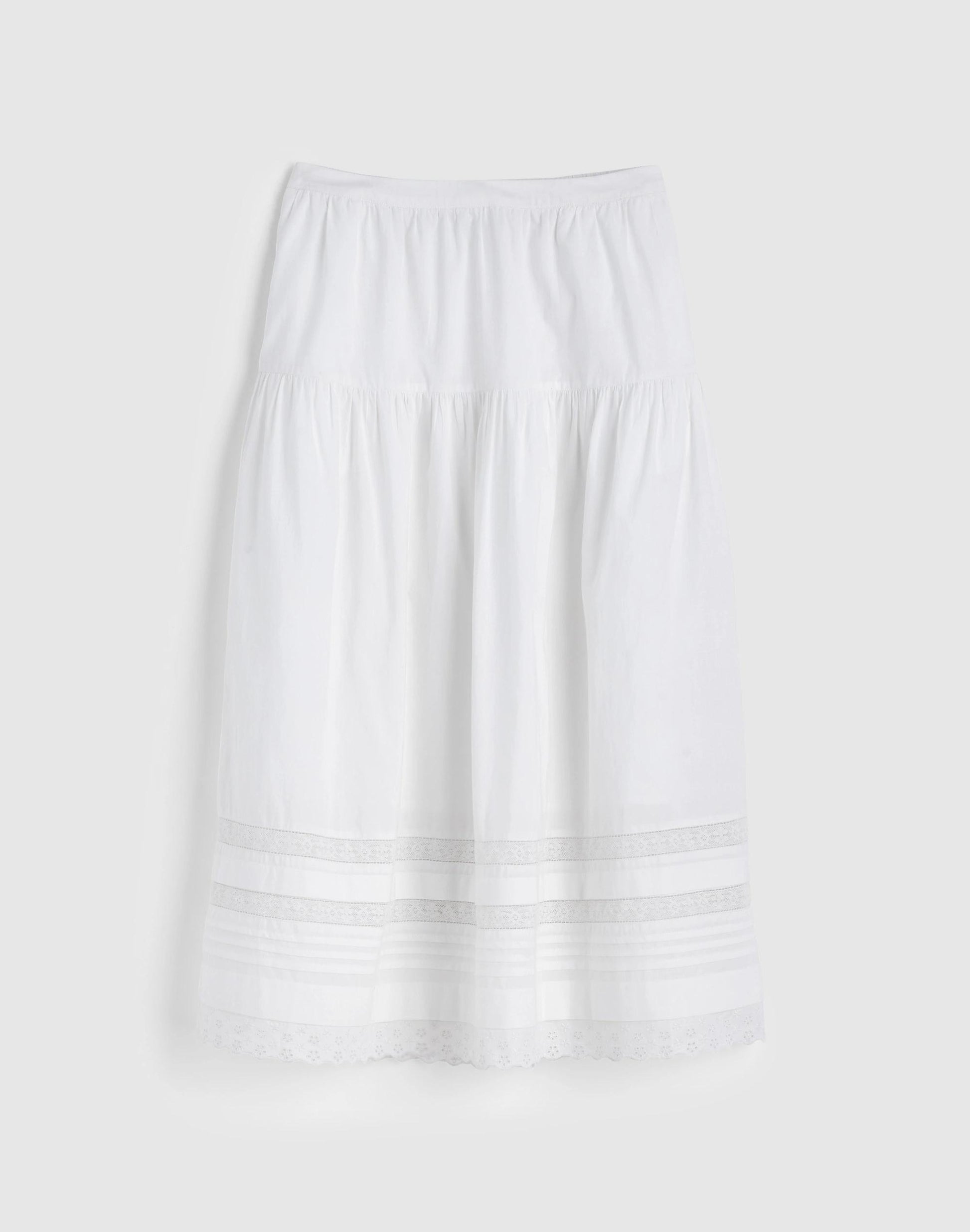 Pintucked Midi Skirt White | Madewell