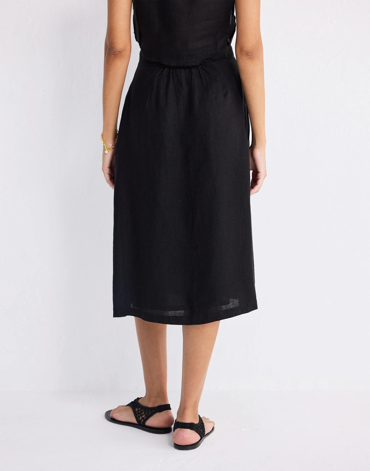 Reistor® Overlap Midi Skirt in 100% Black Hemp Black | Madewell