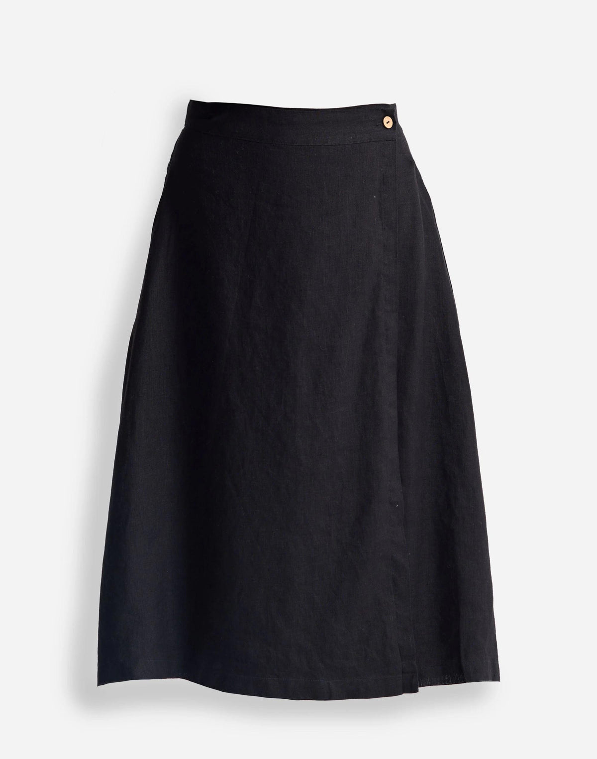 Reistor® Overlap Midi Skirt in 100% Black Hemp Black | Madewell