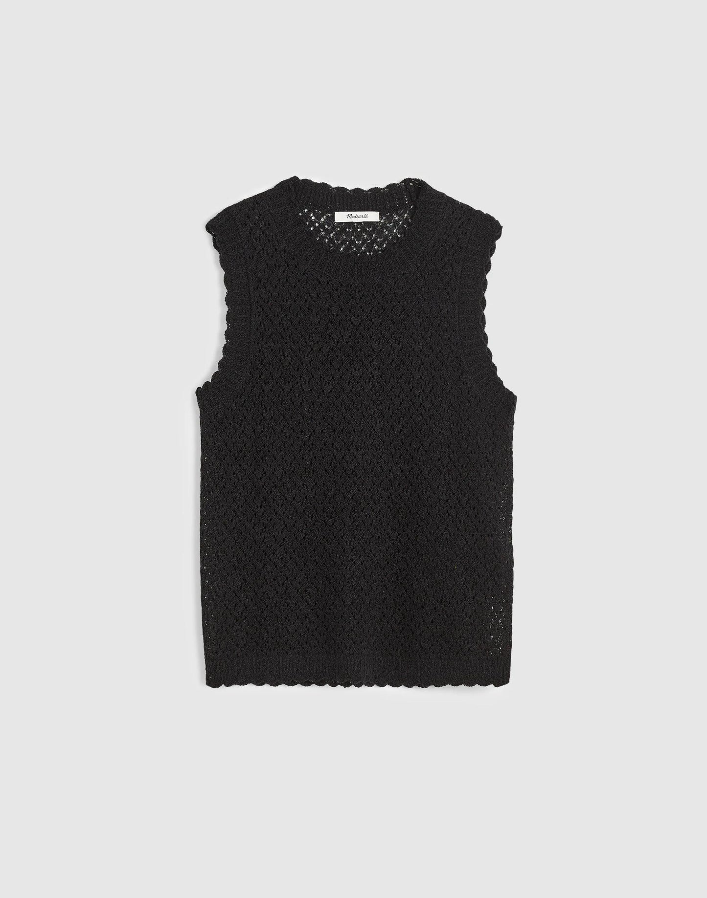 Pointelle Sleeveless Top Black | Madewell