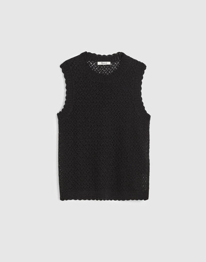Pointelle Sleeveless Top Black | Madewell
