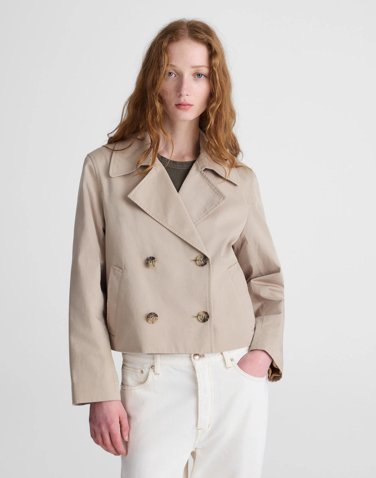 Cropped Trench Coat Coastal Dune | Madewell