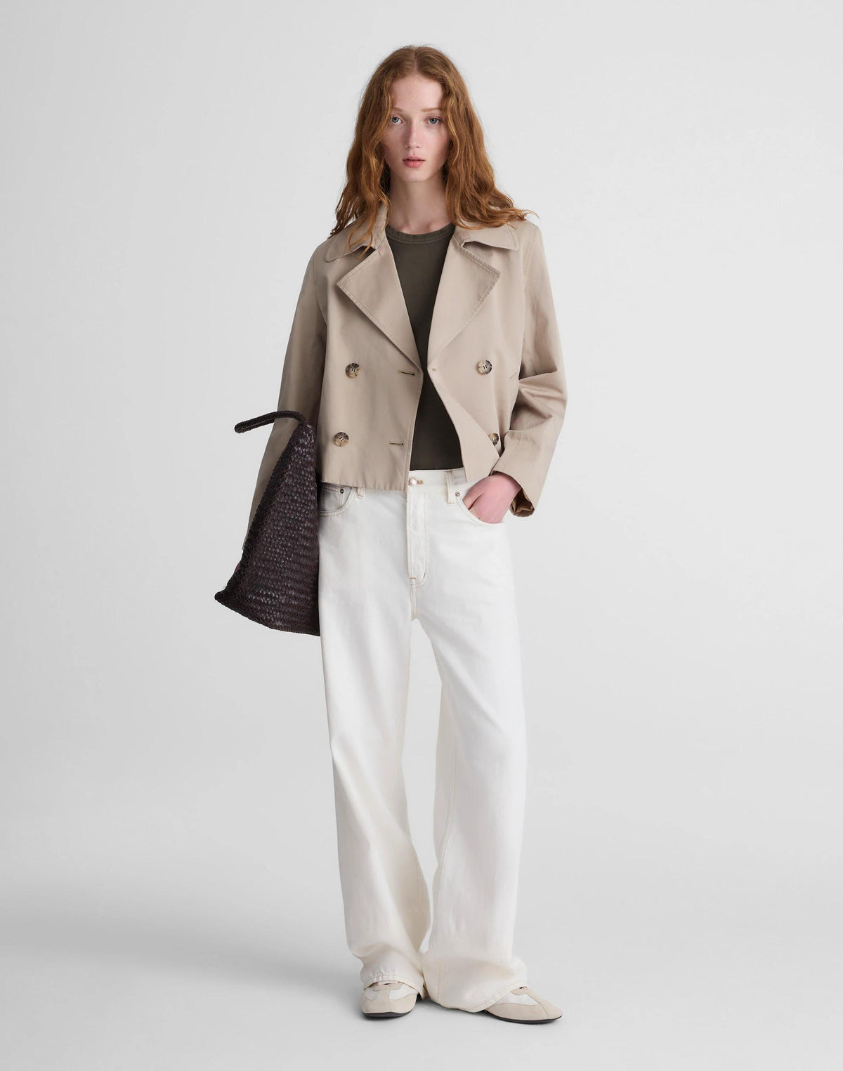 Cropped Trench Coat Coastal Dune | Madewell