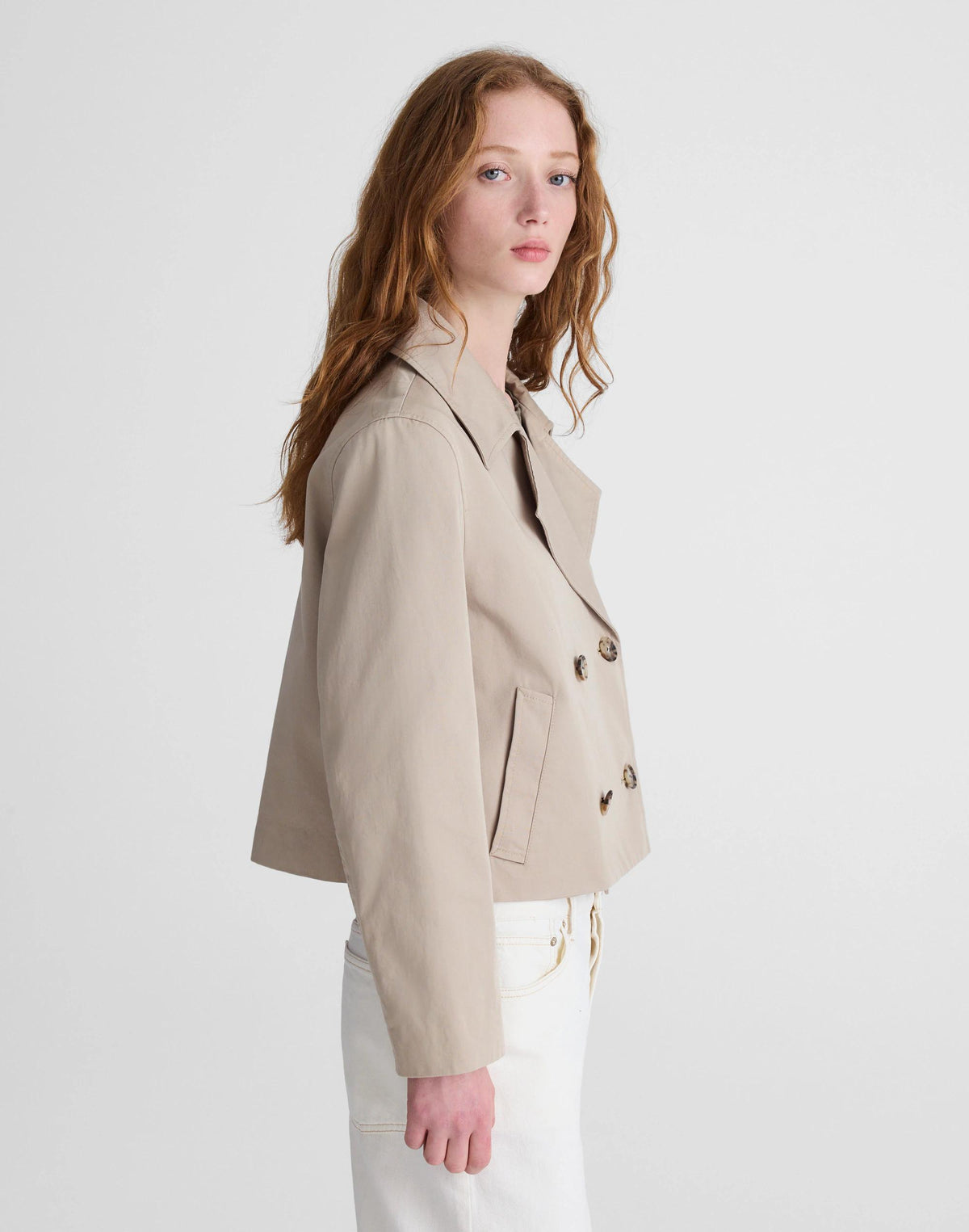 Cropped Trench Coat Coastal Dune | Madewell