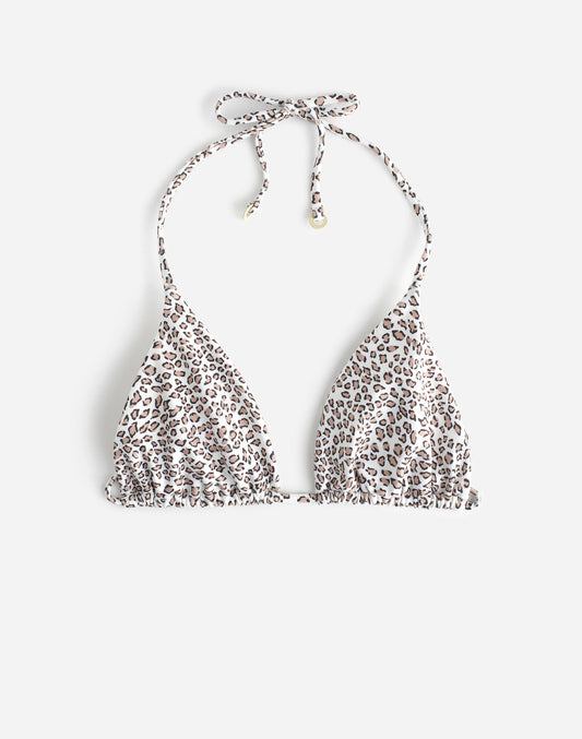 Zulu & Zephyr Micro Leopard Halter Bikini Top Micro Leopard | Madewell