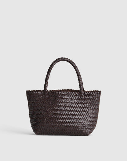 The Signature Woven Mini Tote Coffee Bean | Madewell