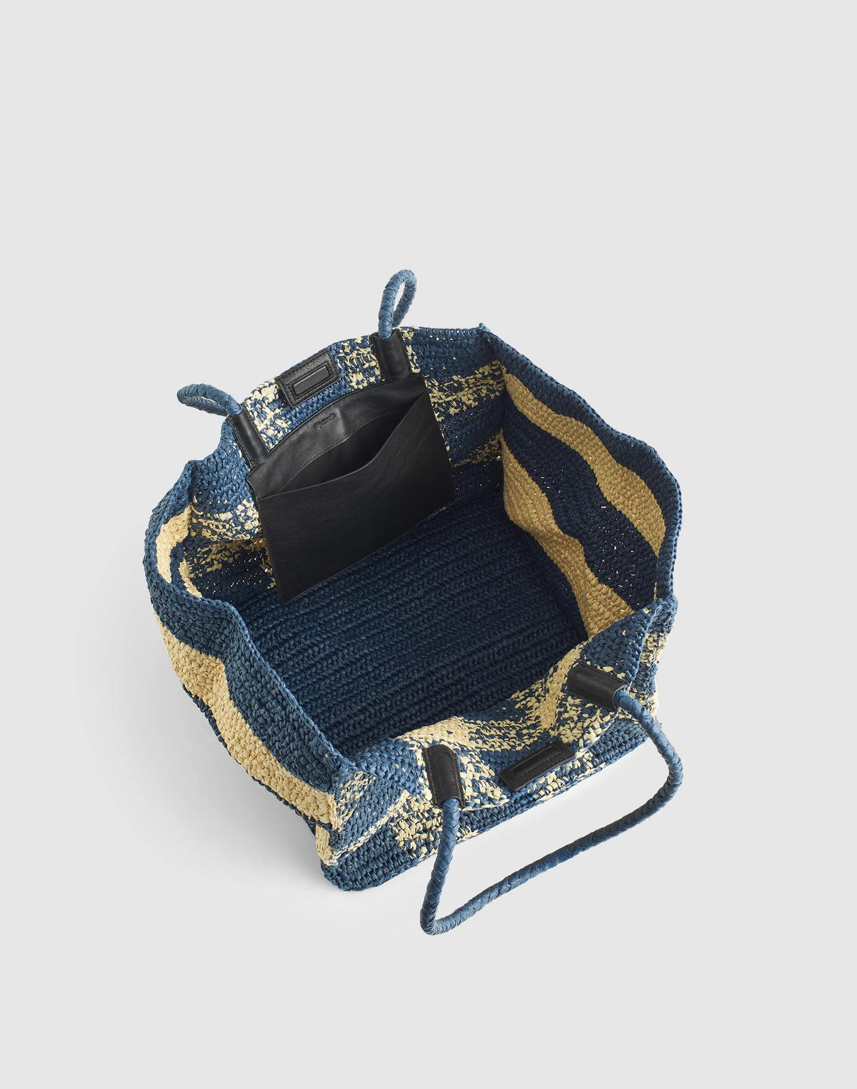 Handwoven Oversized Tote Navy Multi | Madewell