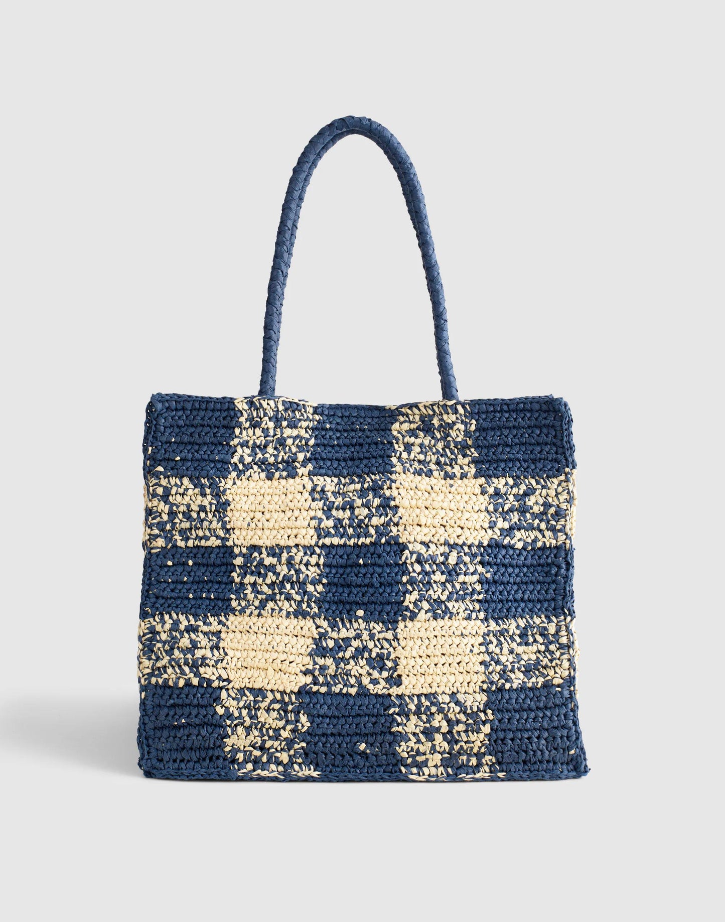 Handwoven Oversized Tote Navy Multi | Madewell