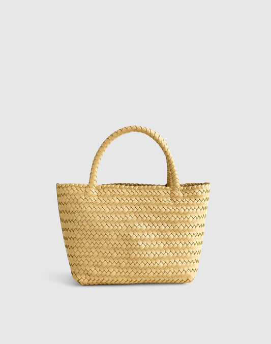 The Signature Woven Mini Tote Yellow Clay | Madewell