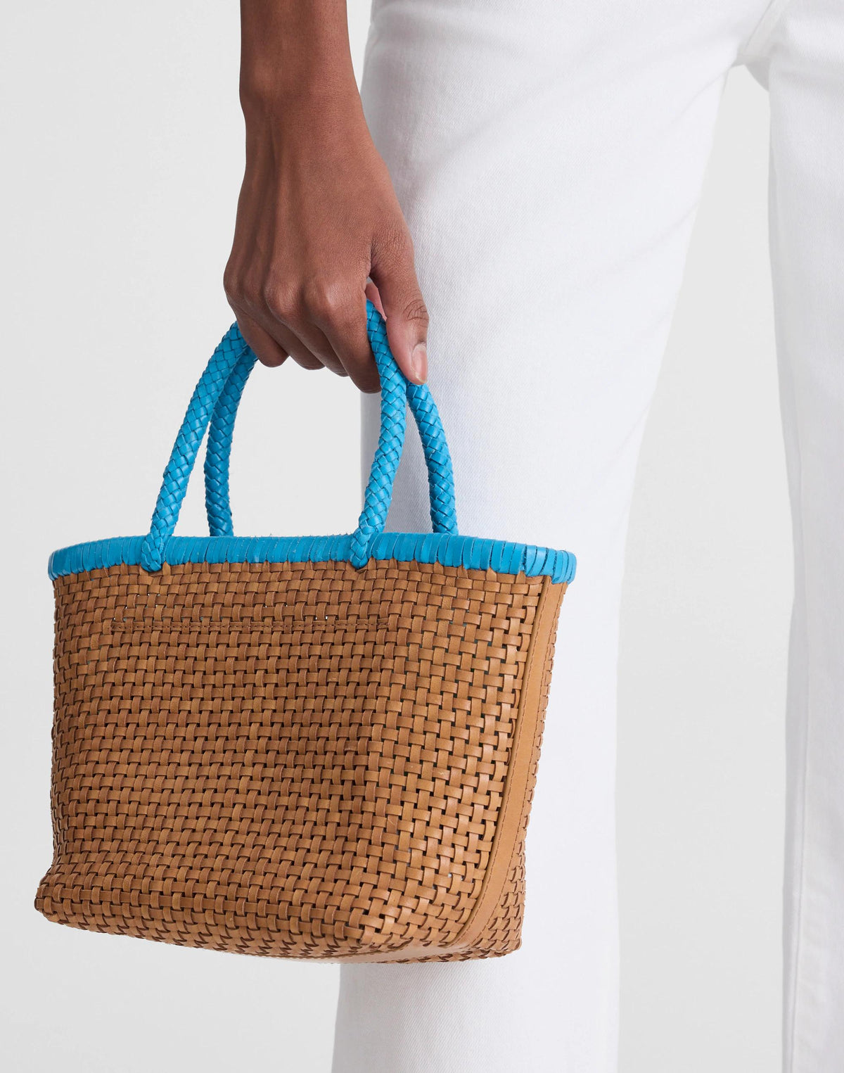 The Signature Woven Mini Tote Yellow Clay | Madewell