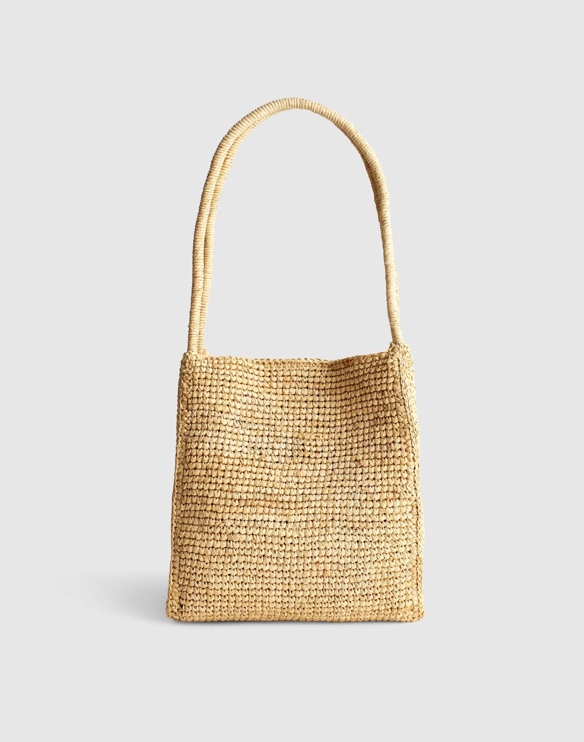 The Lexington Small Tote in Raffia Warm Coffee Multi | Madewell
