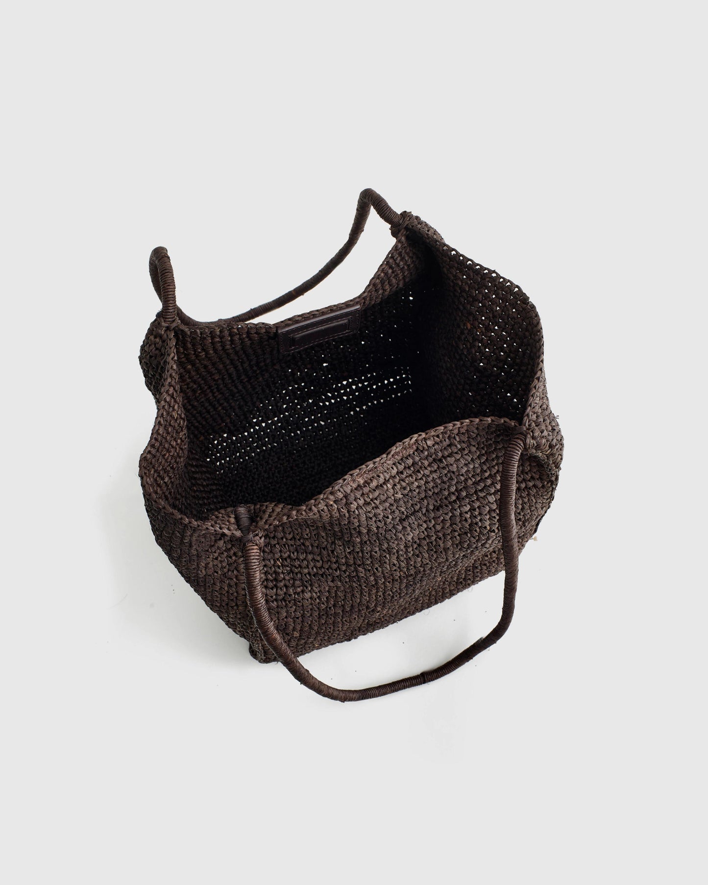 The Lexington Small Tote in Raffia Dark Carob | Madewell