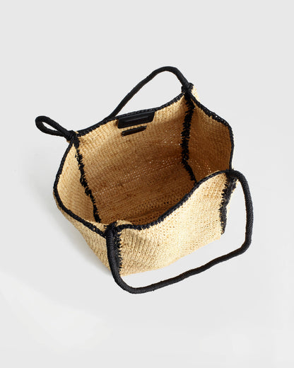 The Lexington Small Tote in Raffia Natural Multi | Madewell