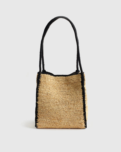 The Lexington Small Tote in Raffia Natural Multi | Madewell