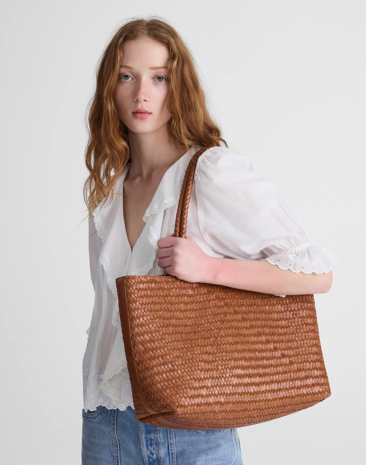 The Signature Woven Tote Burnt Sienna | Madewell