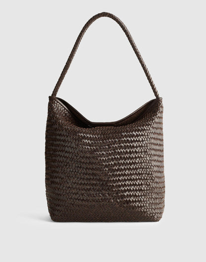 The Signature Woven Bucket Bag Coffee Bean | Madewell