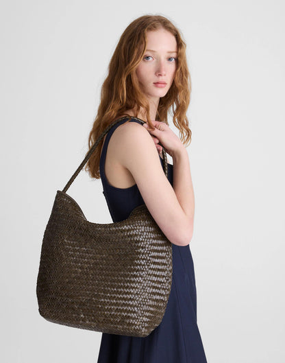 The Signature Woven Bucket Bag Coffee Bean | Madewell