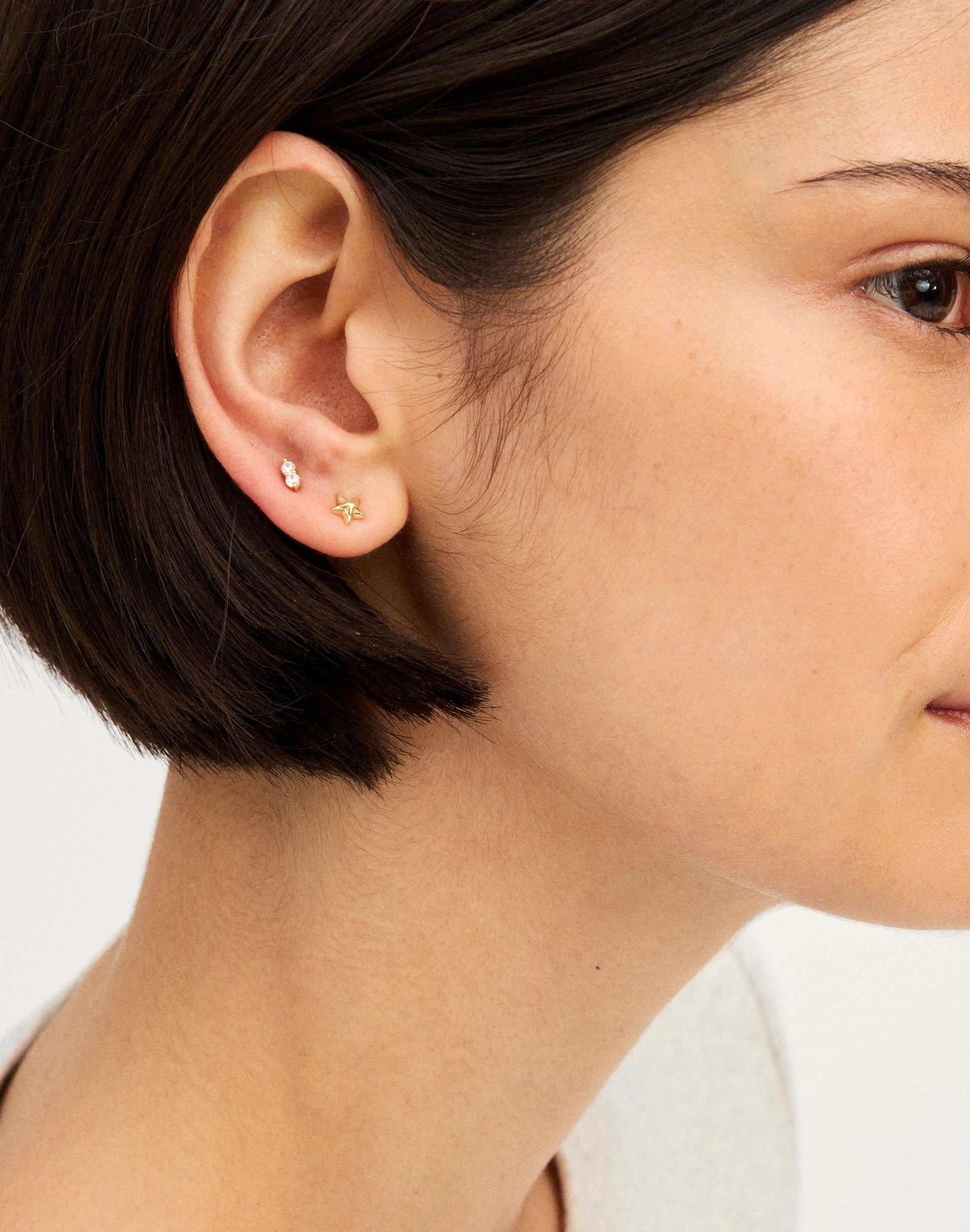 Star Stud Earring Set Warm Gold | Madewell