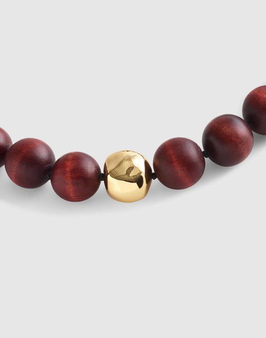 Madewell x Shopbop Oversized Wood Beaded Choker Necklace Antique Gold | Madewell