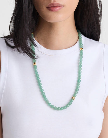 Madewell x Shopbop Semiprecious Beaded Necklace Antique Gold | Madewell