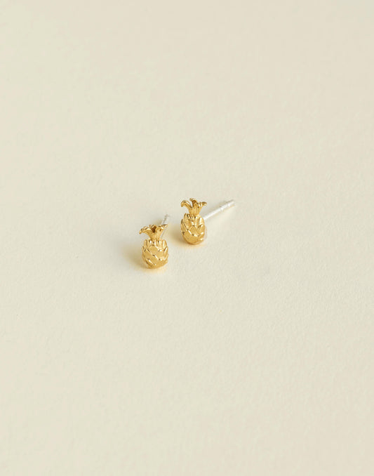 Demi-Fine Pineapple Stud Earrings 14k Gold | Madewell