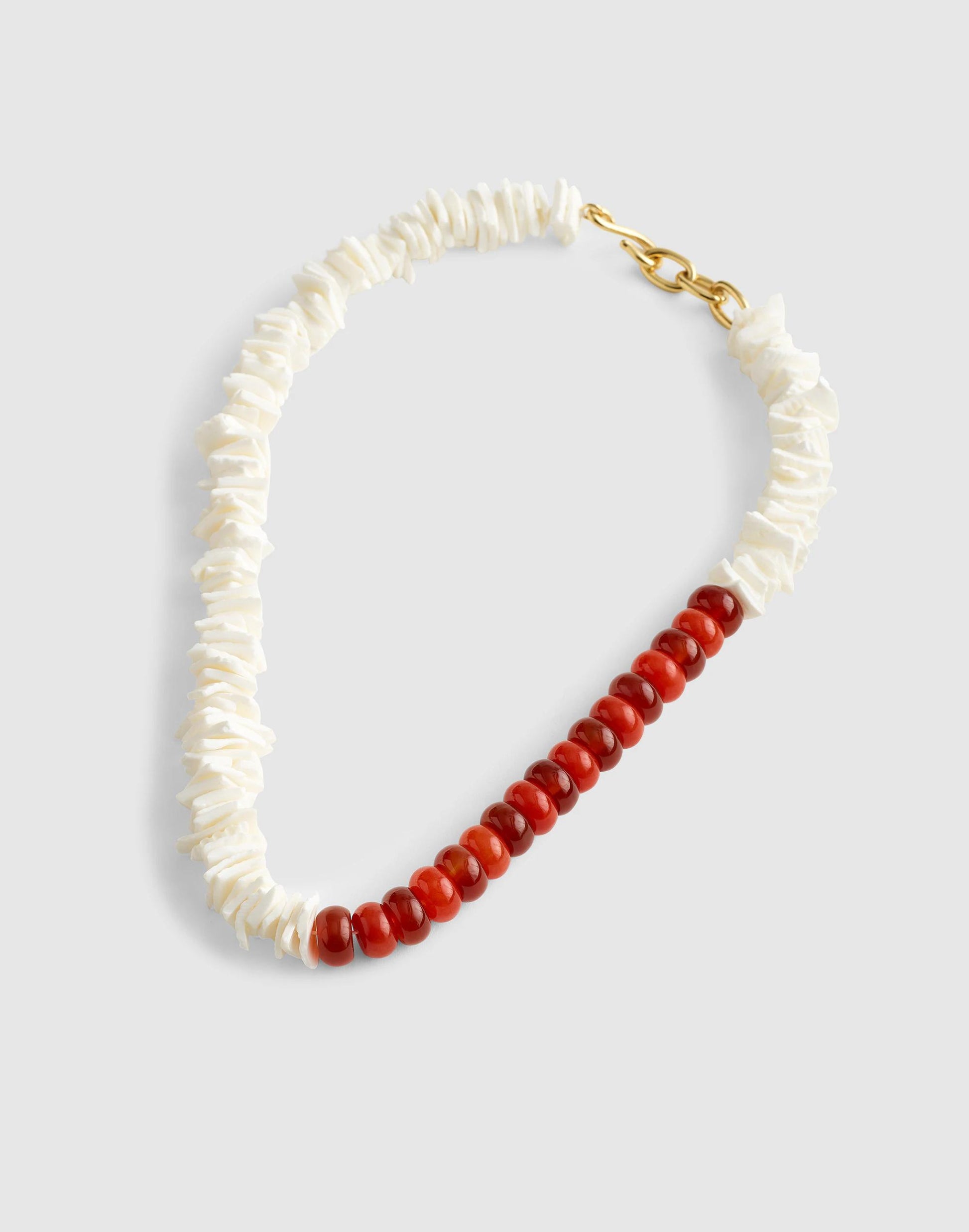 Semiprecious Puka Shell Beaded Choker Necklace Antique Gold | Madewell