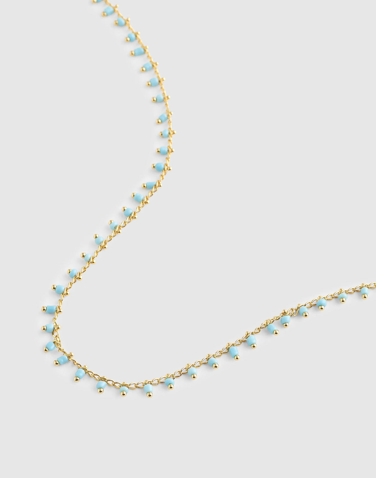 Enamel Chain Choker Necklace Turquoise Multi | Madewell