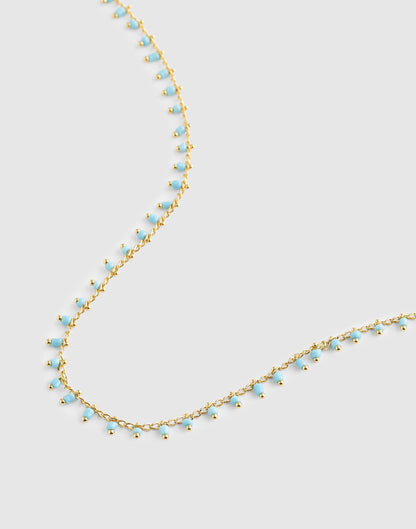 Enamel Chain Choker Necklace Turquoise Multi | Madewell