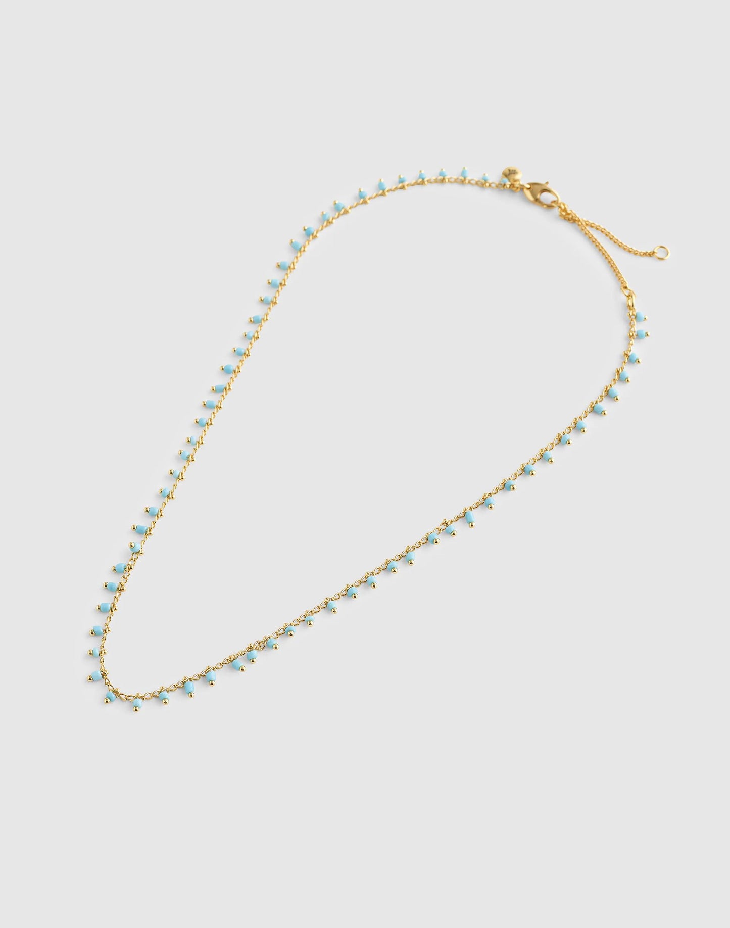 Enamel Chain Choker Necklace Turquoise Multi | Madewell