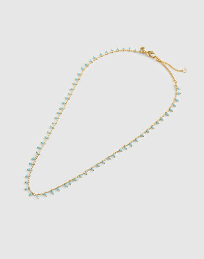 Enamel Chain Choker Necklace Turquoise Multi | Madewell