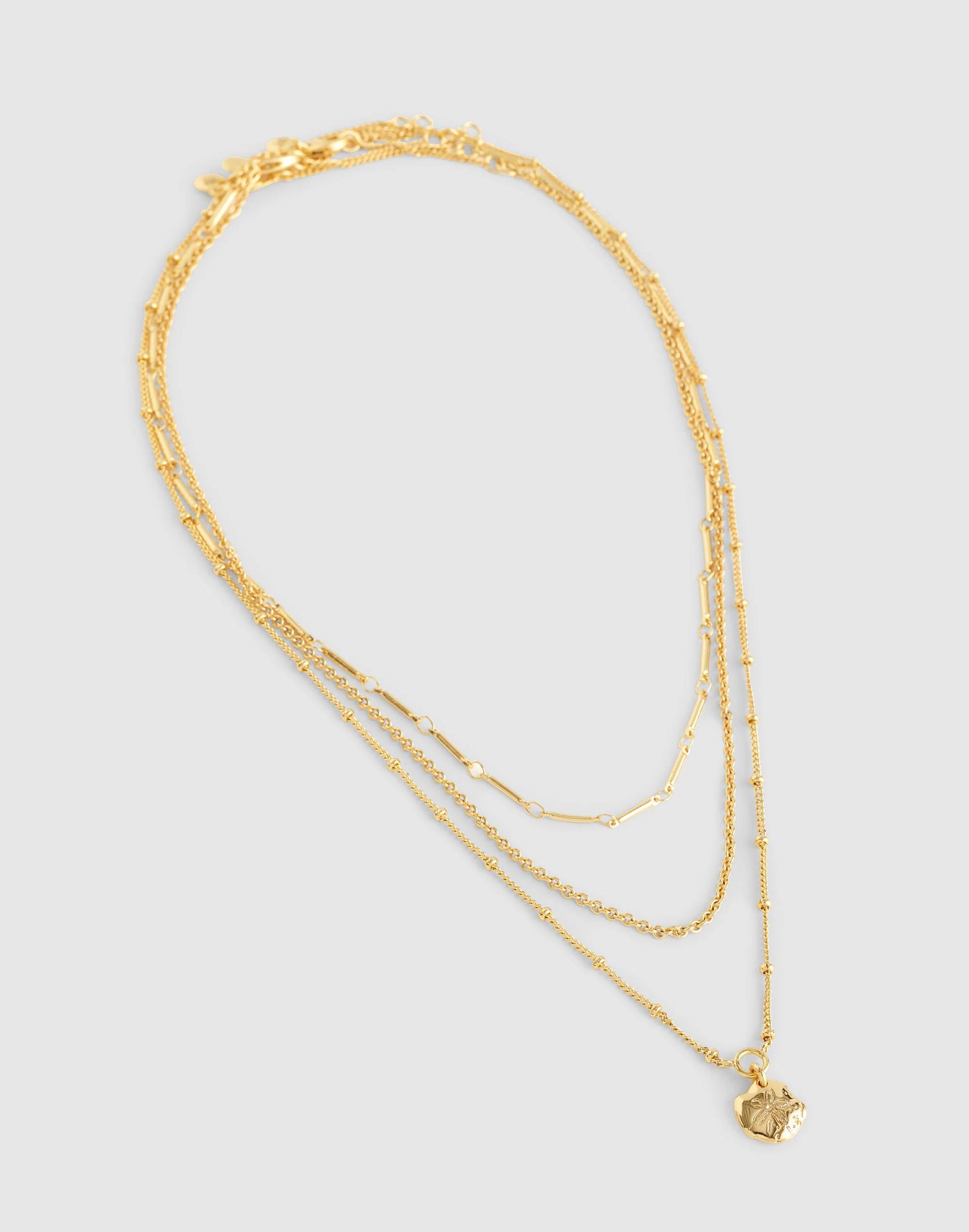 Three-Pack Sand Dollar Necklace Set Antique Gold | Madewell