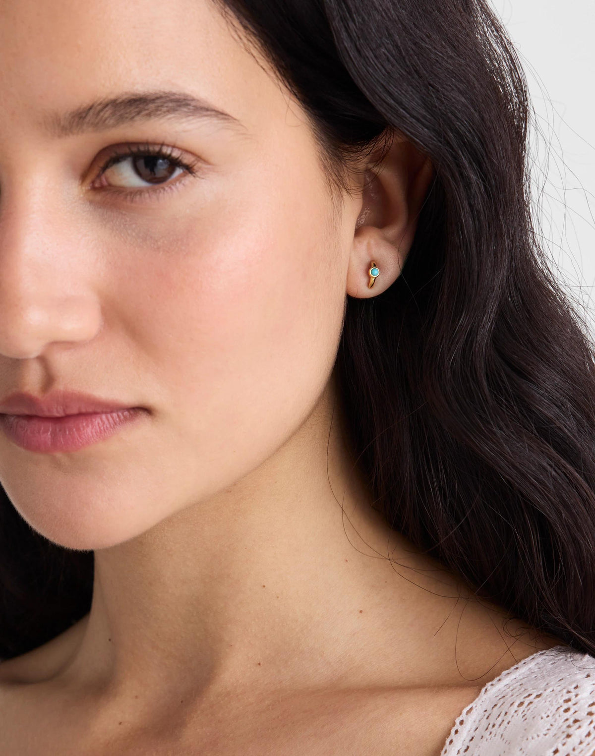 Demi-Fine Illusion Stud Earrings Turquoise Multi | Madewell